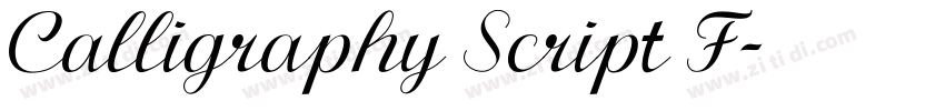 Calligraphy Script F字体转换 Calligraphy Script F字体转换